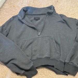 Women’s Gray Half-Zip Sweater